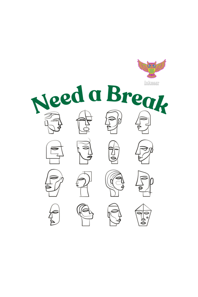 Loose Fit - Half Sleeve - Mint - Premium design Unisex cotton T-shirt : need a break
