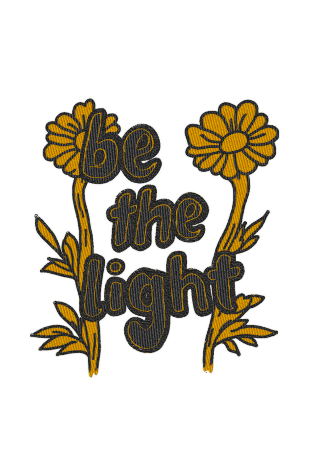 Be The light : Embroidered Premium Relaxfit -drop shoulder Heavy Sweatshirt - Black - Unisex