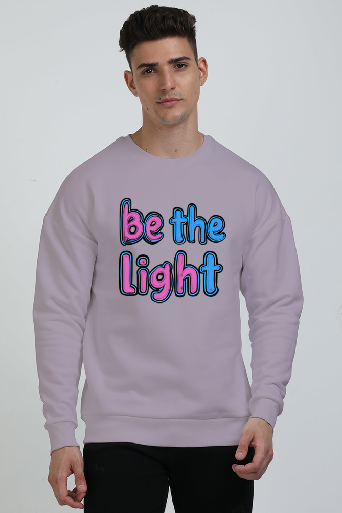 Be The light : Premium Relaxfit -drop shoulder Heavy Sweatshirt - Lavender - Unisex