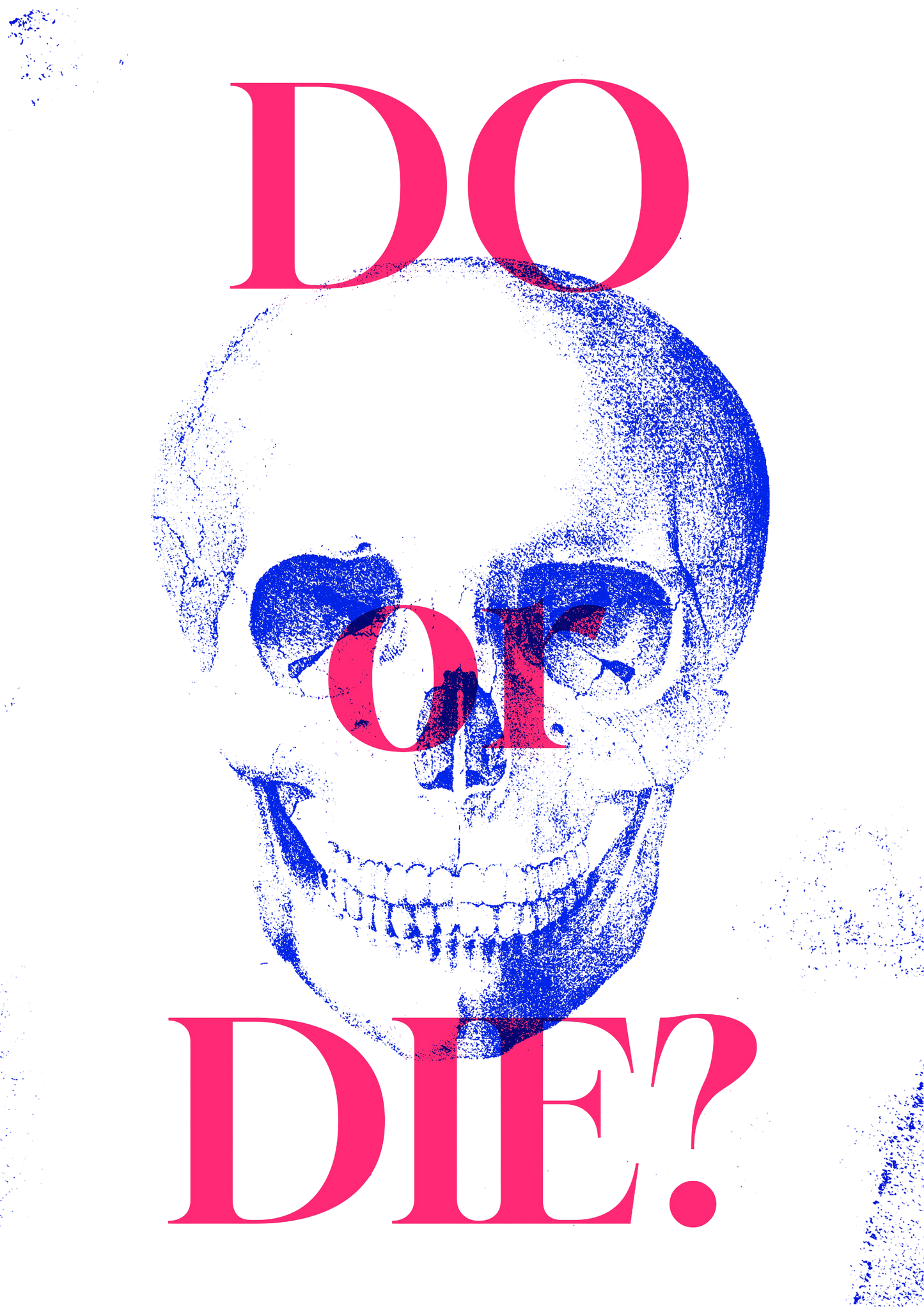 DO OR DIE -WHITE - Loose Fit  - Half Sleeve -FRONT -UNISEX OVERSIZE Cotton Tshirt