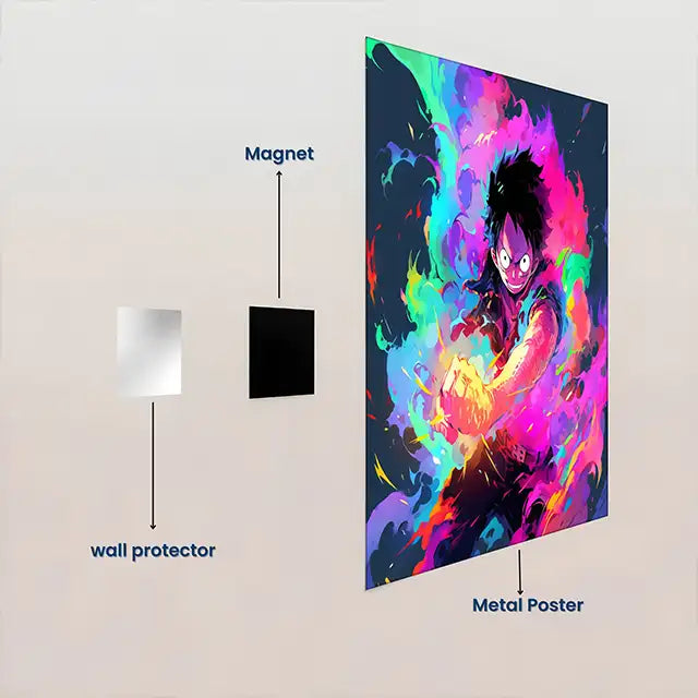 Abstract Whispers - Large Metal poster Painting