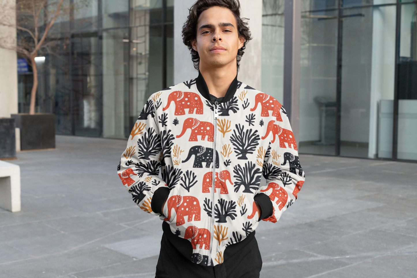 CORAL ELEPHANTS -  Wind Cheater - Premium Poly fleece Jacket