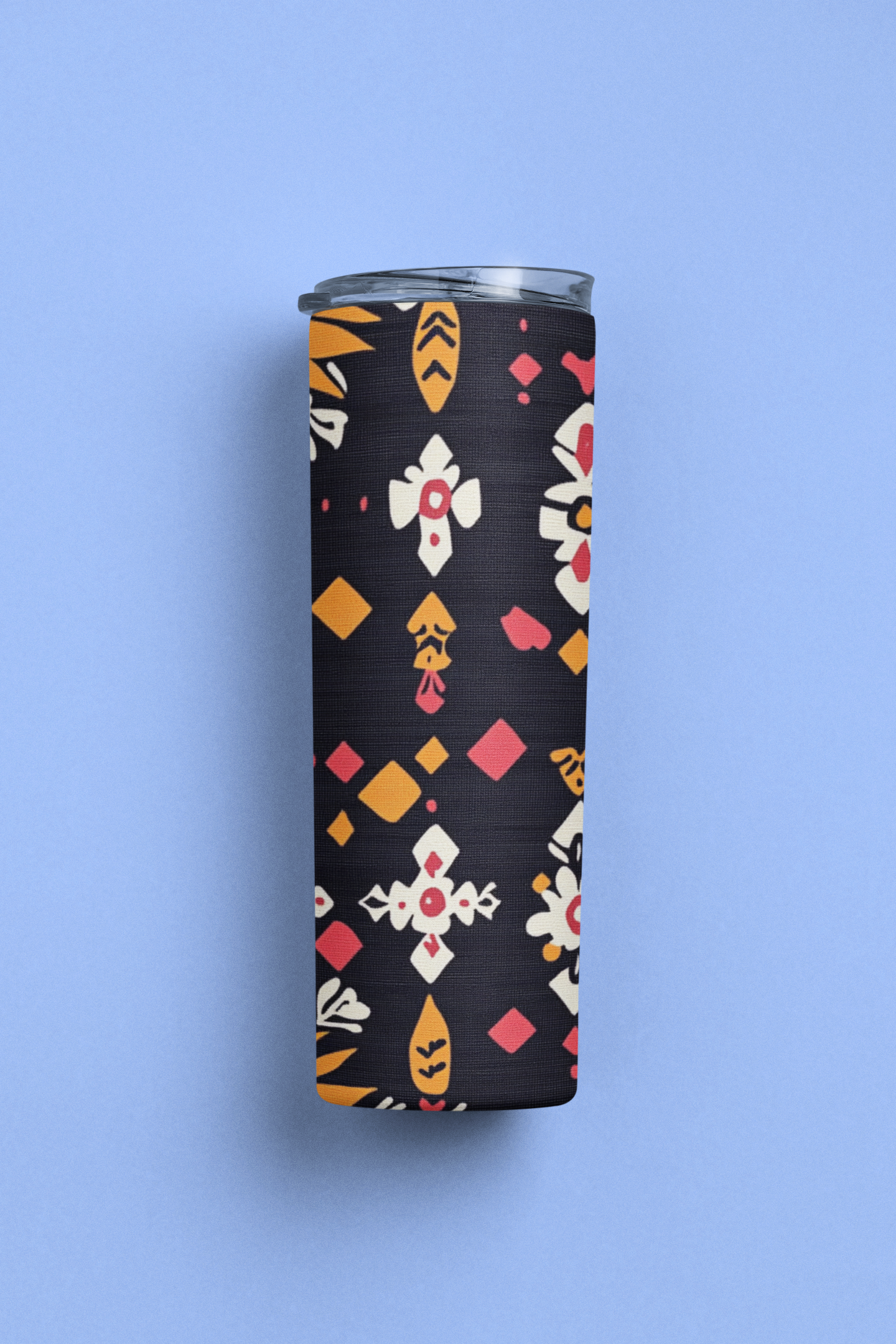 Black forest : Tumbler 600 Ml - (20 OZ ) high-quality stainless steel and feature double-wall vacuum insulation - Folk design