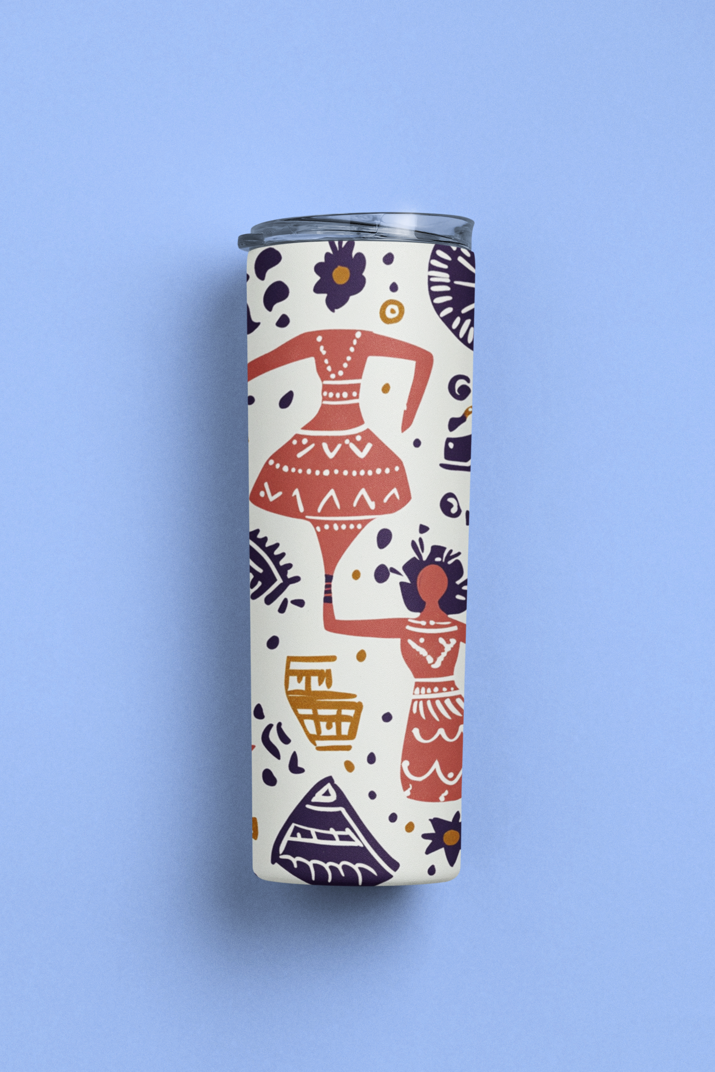 Ethereal Drop : Tumbler  600 Ml - (20 OZ )  high-quality  stainless steel and feature double-wall vacuum insulation - Folk design