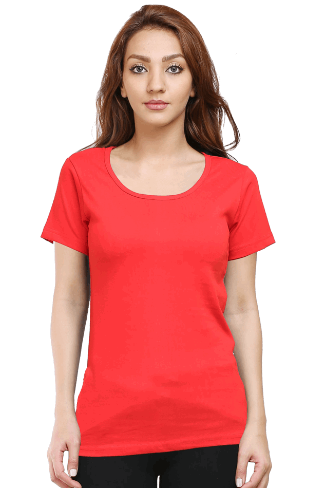 Minimalist : Women Crew neck Tshirt - Solid Casuals - premium cotton fabric for Wok and Travel