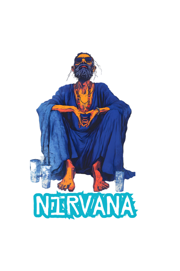 Nirvana Acid wash - Loose Fit - Half Sleeve - Unisex