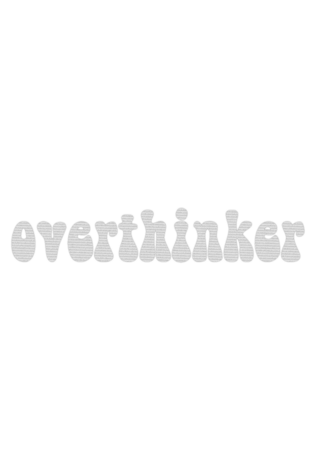 Overthinker - Heavy duty Hoodie with Zipper - Classic Black Unisex fit