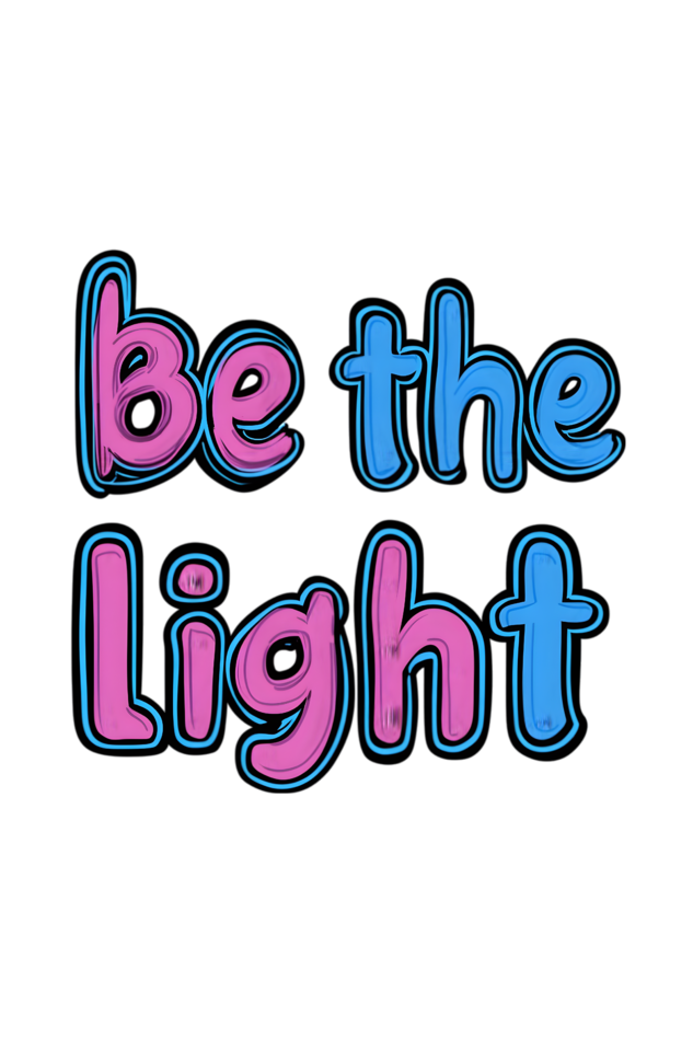 BE THE LIGHT : Sweatshirt Super combed  BABY BLUE - unisex fit