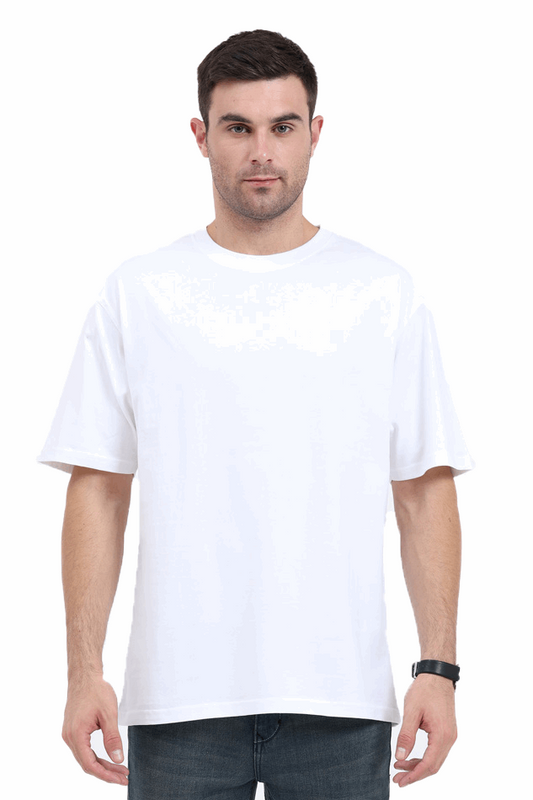 Loose Fit - Half Sleeve - White - Premium Minimalist Unisex cotton T-shirt