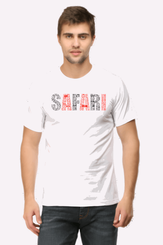 Premium Design Unisex cotton T-shirt - Slim Fit - Half Sleeve - SAFARI