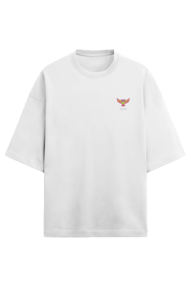 Relaxed fit T-shirt with a round neck and half sleeves - White Inkwearlogo