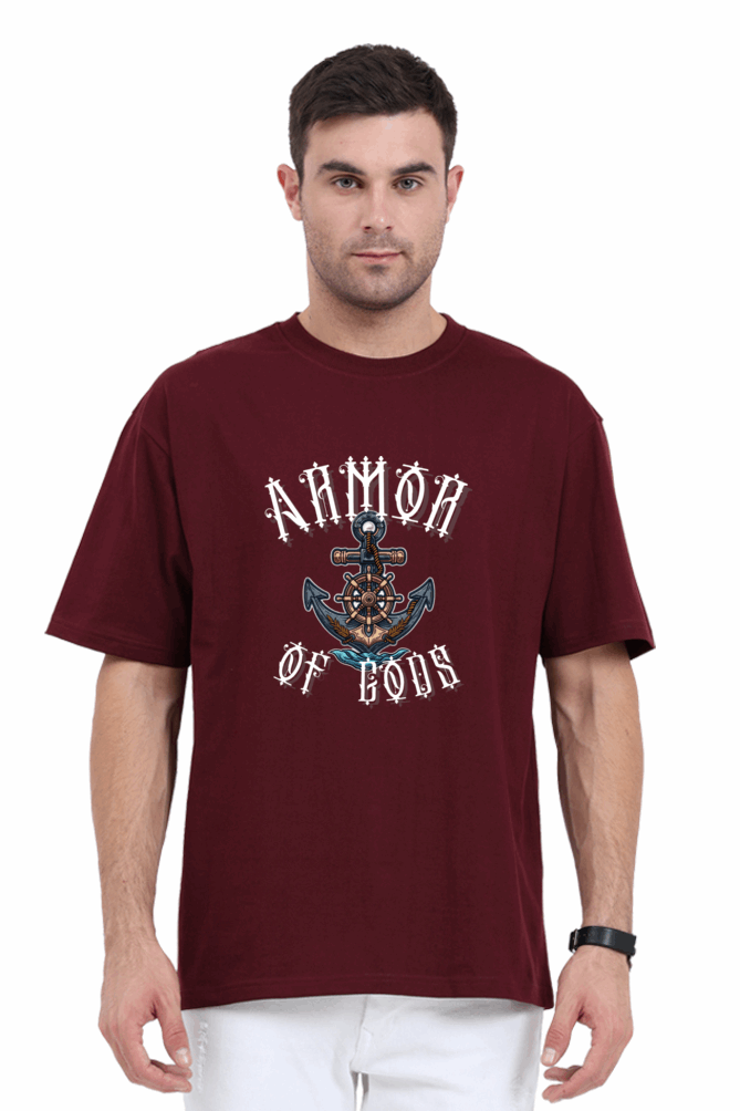 Unisex Oversize classic Cotton Tshirt - Captain Anchor - Armor of Gods