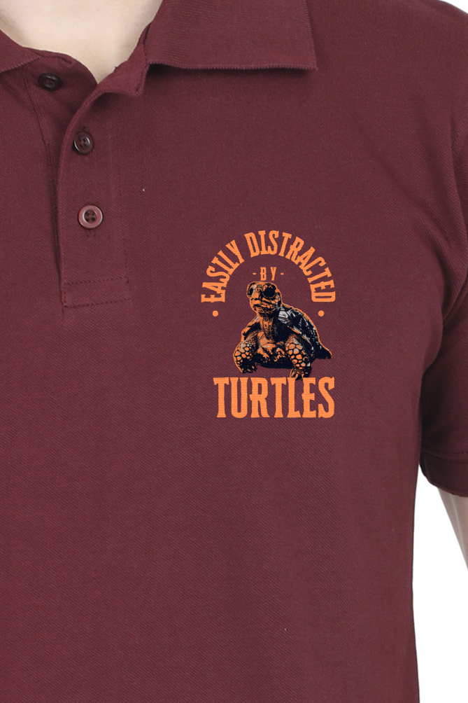 Turtle Buddy - Unisex Polo T-shirt - For Office and Casual wear