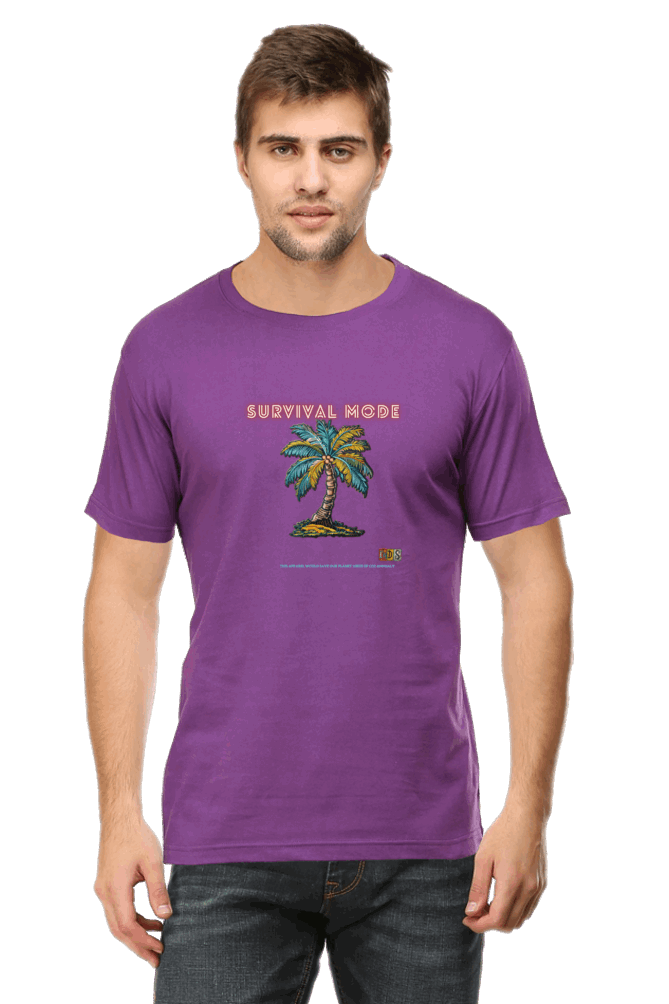 SURVIVAL MODE : Premium Minimalist Unisex cotton T-shirt - Art for your wardrobe