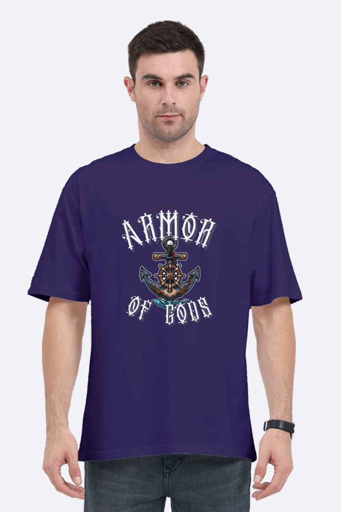 Unisex Oversize classic Cotton Tshirt - Captain Anchor - Armor of Gods