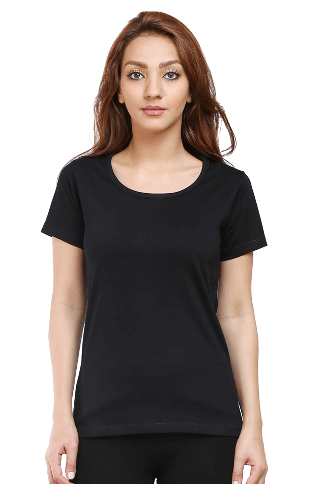 Minimalist : Women Crew neck Tshirt - Solid Casuals - premium cotton fabric for Wok and Travel