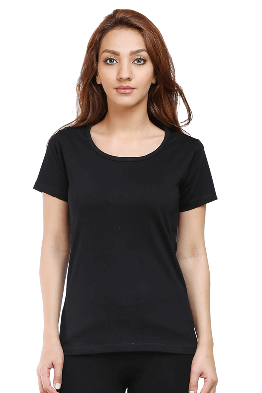 Minimalist : Women Crew neck Tshirt - Solid Casuals - premium cotton fabric for Wok and Travel