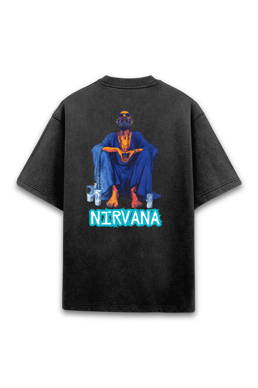 Nirvana Acid wash - Loose Fit - Half Sleeve - Unisex