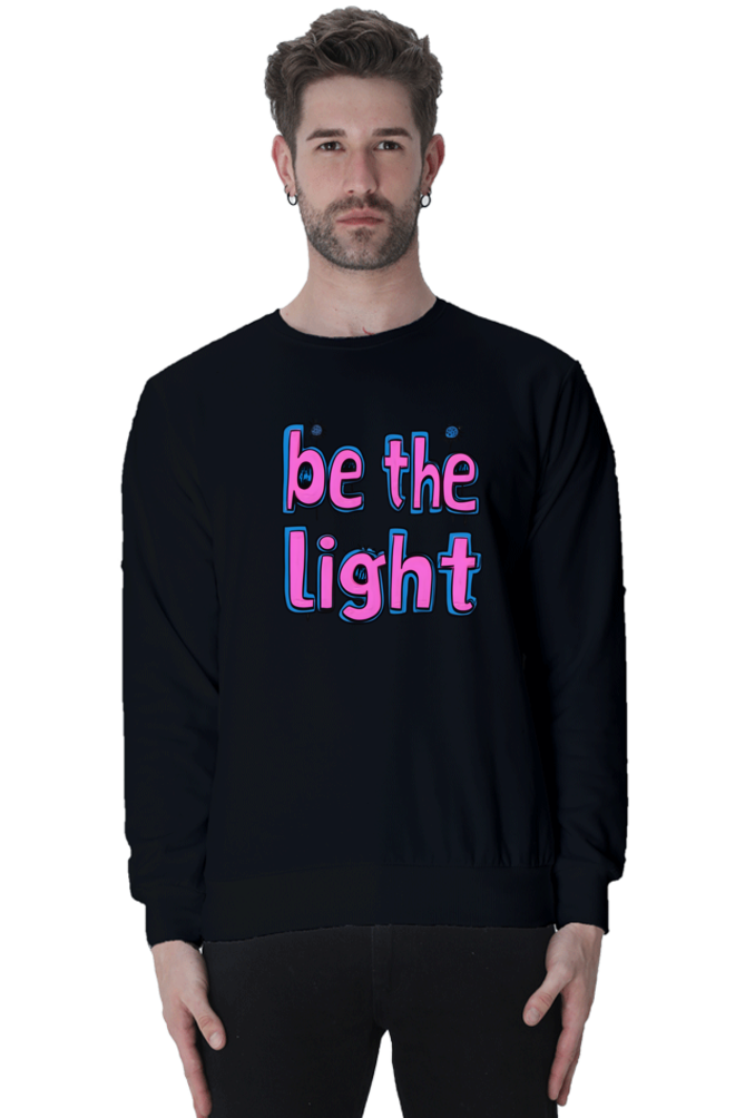 BE THE LIGHT  : Sweatshirt Super combed CLASSIC BLACK - unisex fit