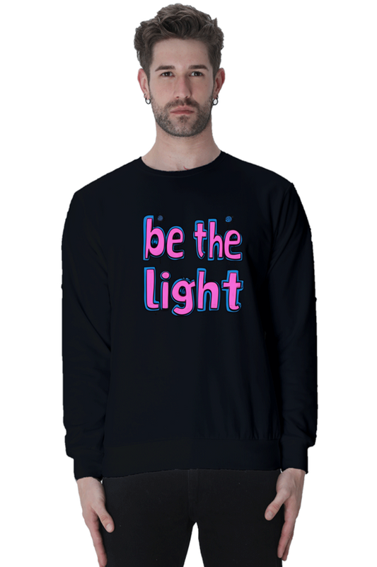 BE THE LIGHT  : Sweatshirt Super combed CLASSIC BLACK - unisex fit