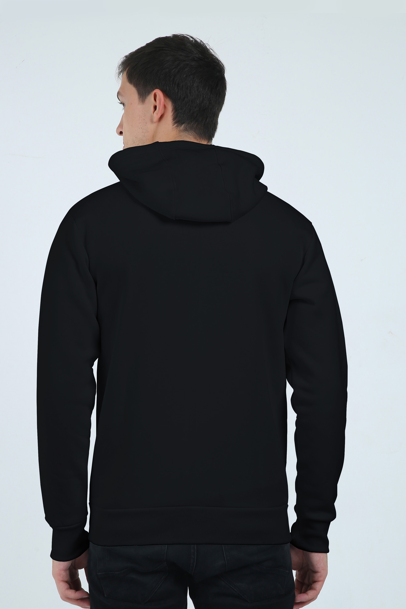 Overthinker - Heavy duty Hoodie with Zipper - Classic Black Unisex fit