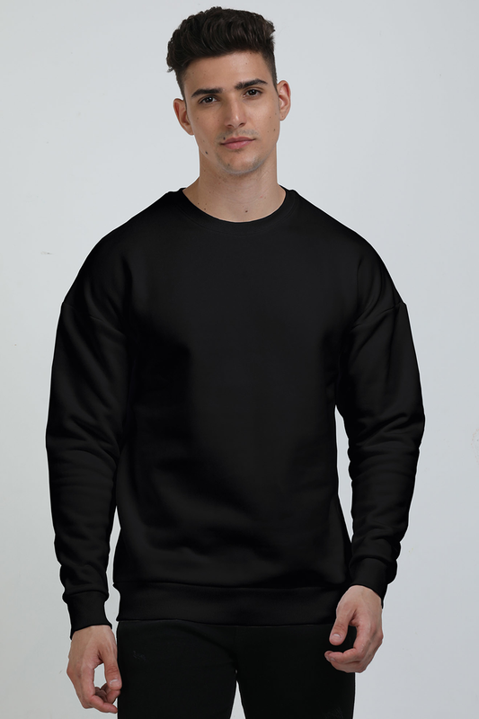 Be The light : Embroidered Premium Relaxfit -drop shoulder Heavy Sweatshirt - Black - Unisex