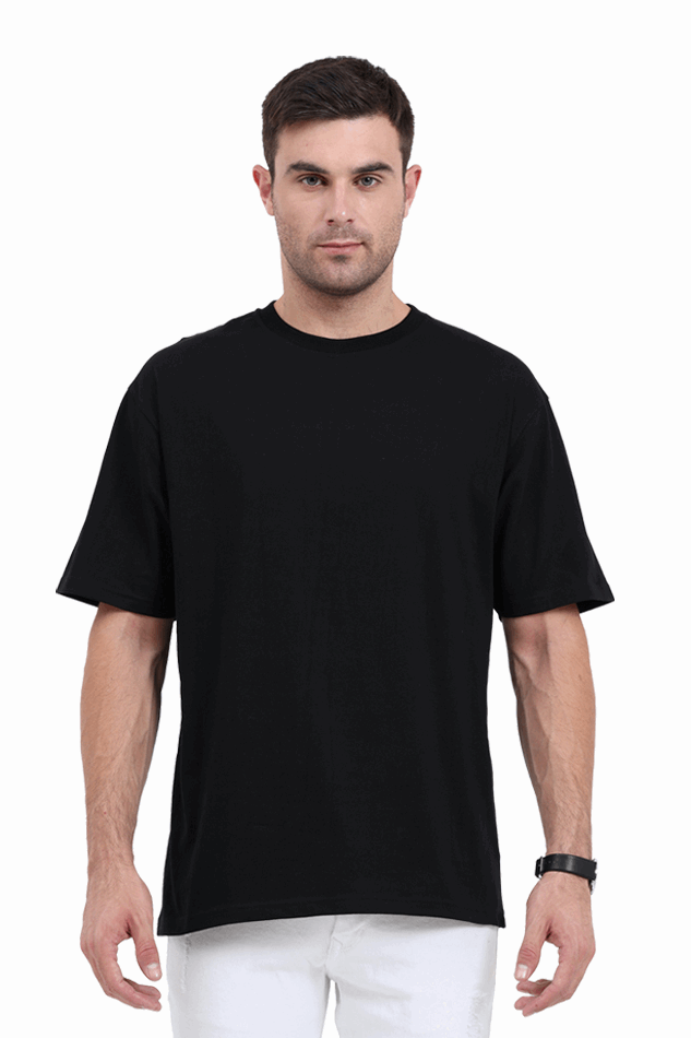 Loose Fit - Half Sleeve - Black - Premium Minimalist Unisex cotton T-shirt