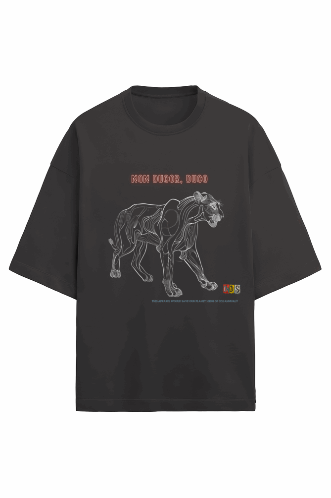 Terry Cotton - Oversize drop shoulder - Unisex Premium fit - BE A LION- BE A LEADER