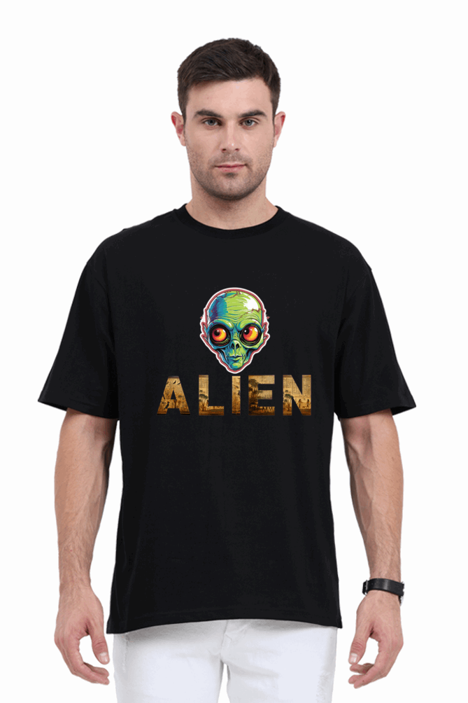 Designer Alien Life - Oversized T shirt , Unisex cotton