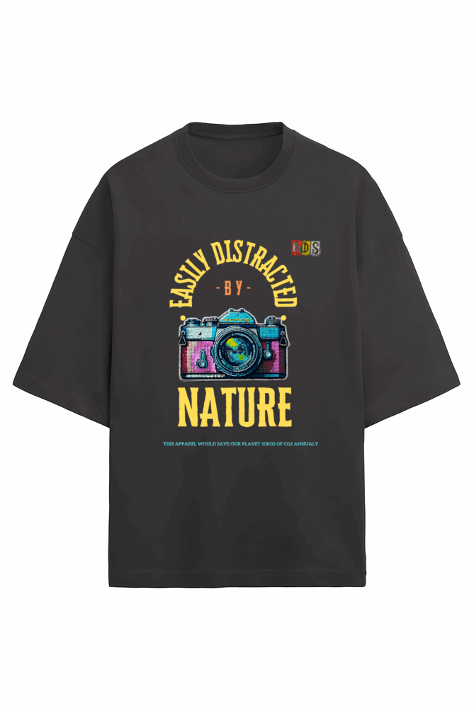 Terry Cotton - Oversize drop shoulder - Unisex Premium fit - CAMERA - EXPLORE NATURE