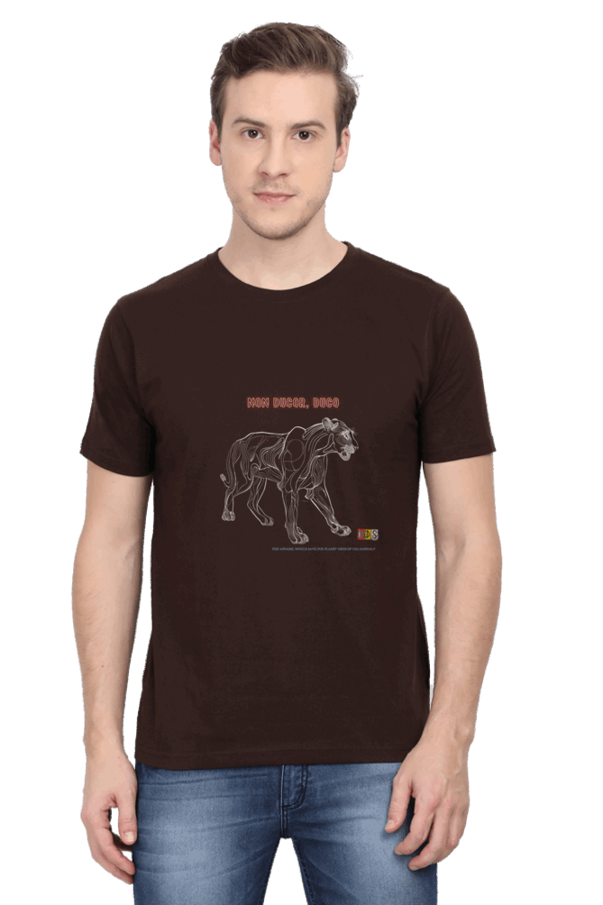 The BIG LEADER - Lion Focus : Premium Minimalist Unisex cotton T-shirt - Art for your wardrobe