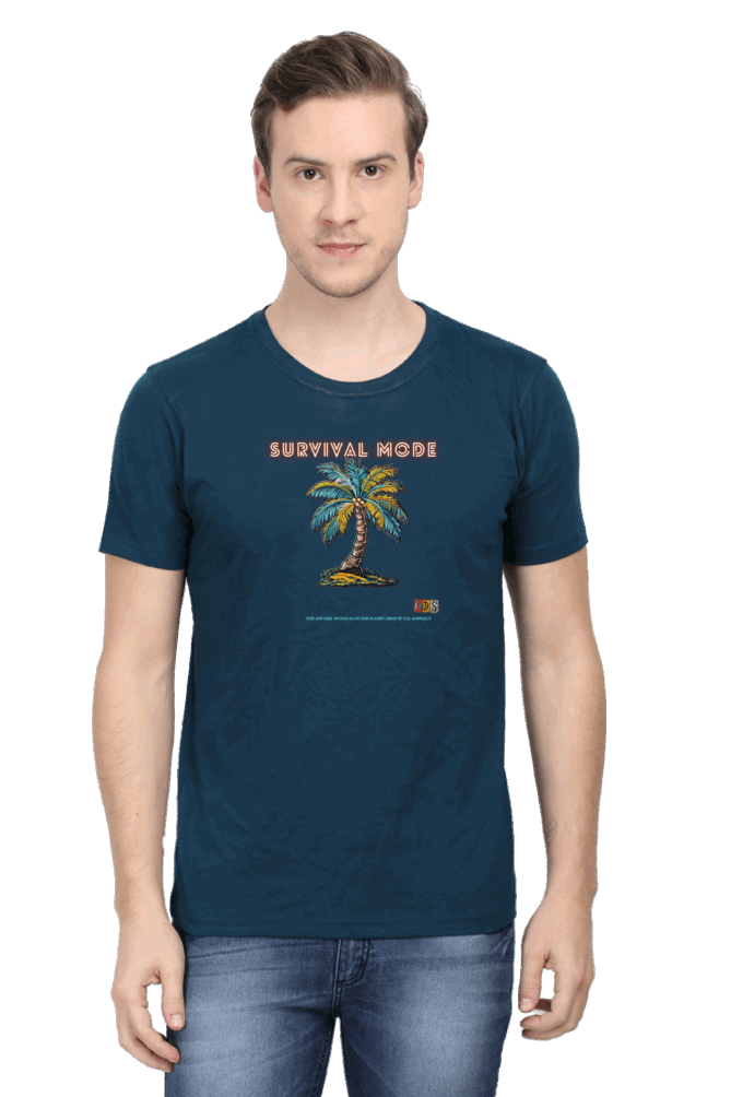 SURVIVAL MODE : Premium Minimalist Unisex cotton T-shirt - Art for your wardrobe