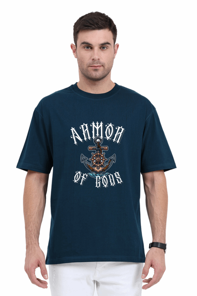 Unisex Oversize classic Cotton Tshirt - Captain Anchor - Armor of Gods