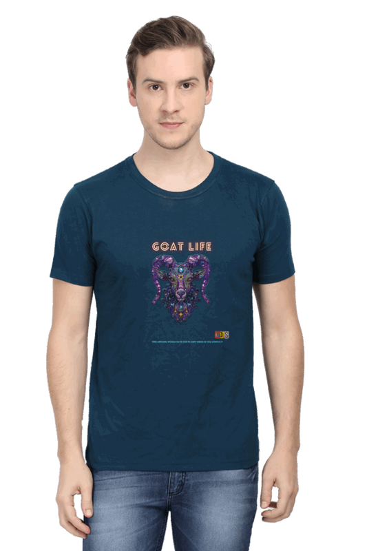 GOAT  (GREATEST OF ALL TIME ) LIFE : Premium Minimalist Unisex cotton T-shirt - Art for your wardrobe