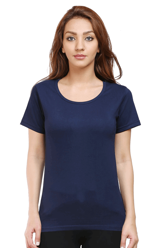 Minimalist : Women Crew neck Tshirt - Solid Casuals - premium cotton fabric for Wok and Travel