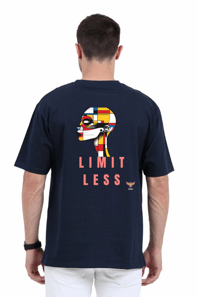 Loose Fit - Half Sleeve - Premium design Unisex cotton T-shirt - indi poster limitless