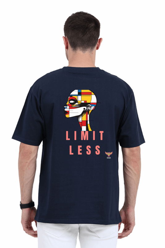 Loose Fit - Half Sleeve - Premium design Unisex cotton T-shirt - indi poster limitless