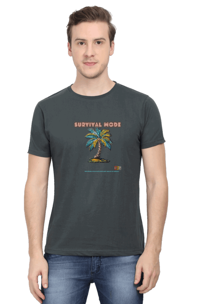 SURVIVAL MODE : Premium Minimalist Unisex cotton T-shirt - Art for your wardrobe