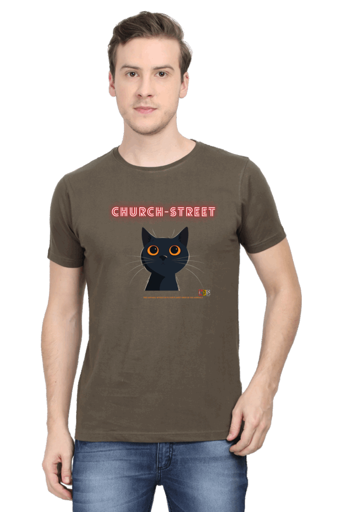 The CAT LIFE : Premium Minimalist Unisex cotton T-shirt - Art for your wardrobe