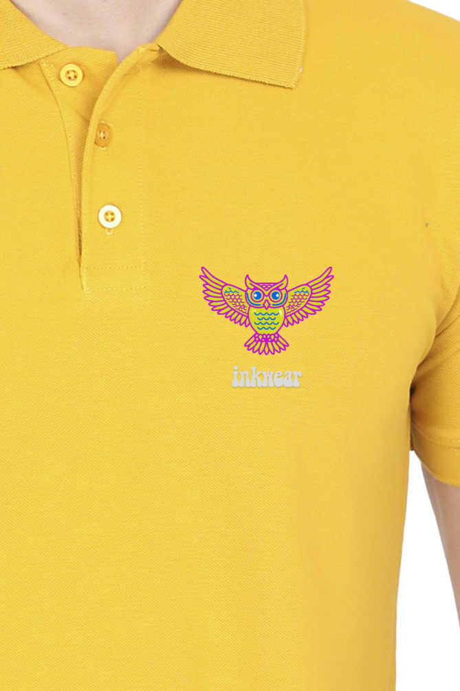 Mustard yellow Inkwear - Unisex Polo T-shirt - For Office and Casual wear