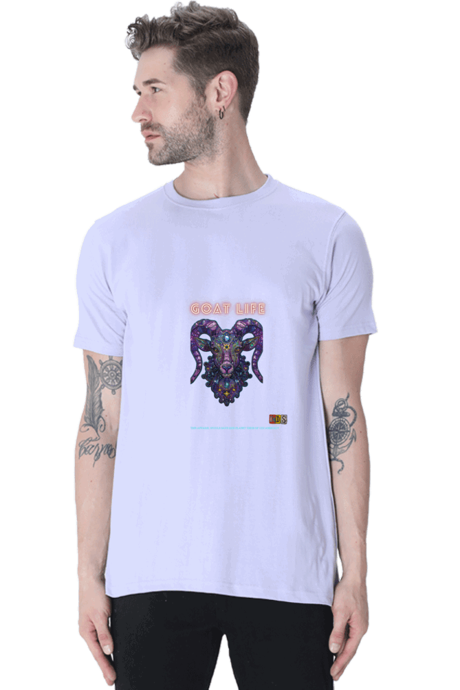 GOAT  (GREATEST OF ALL TIME ) LIFE : Premium Minimalist Unisex cotton T-shirt - Art for your wardrobe