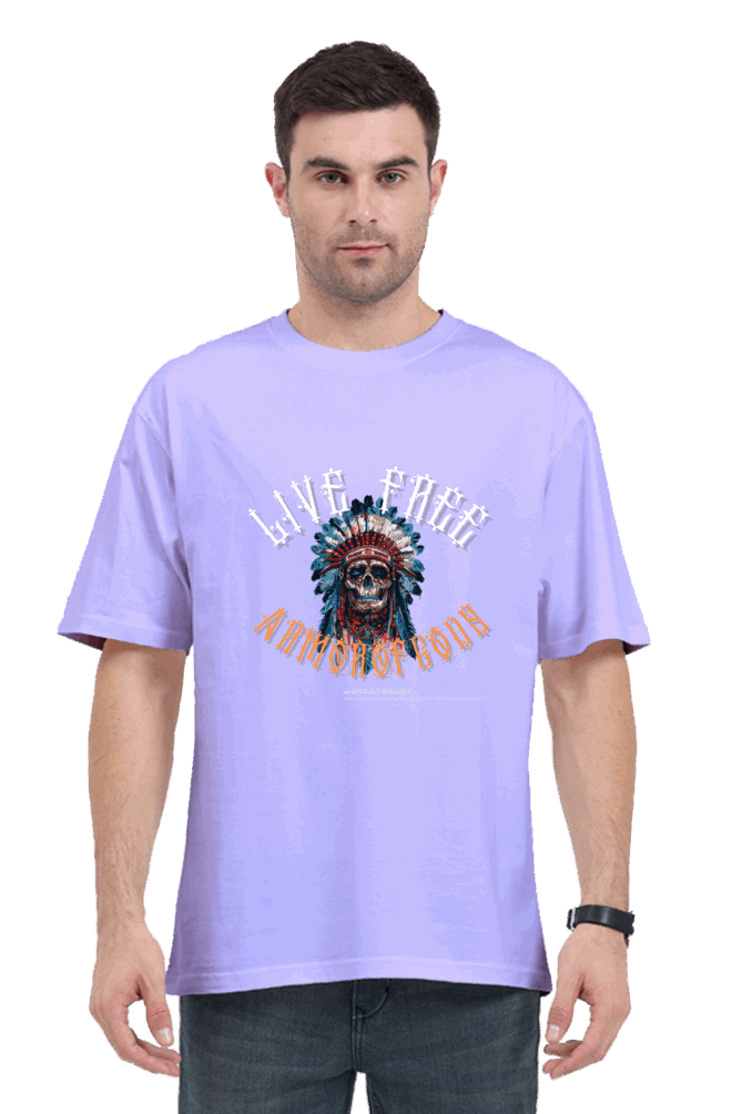 Live Free Armor of Gods -Unisex Oversize classic Cotton Tshirt - GOD Wings - Armor of Gods