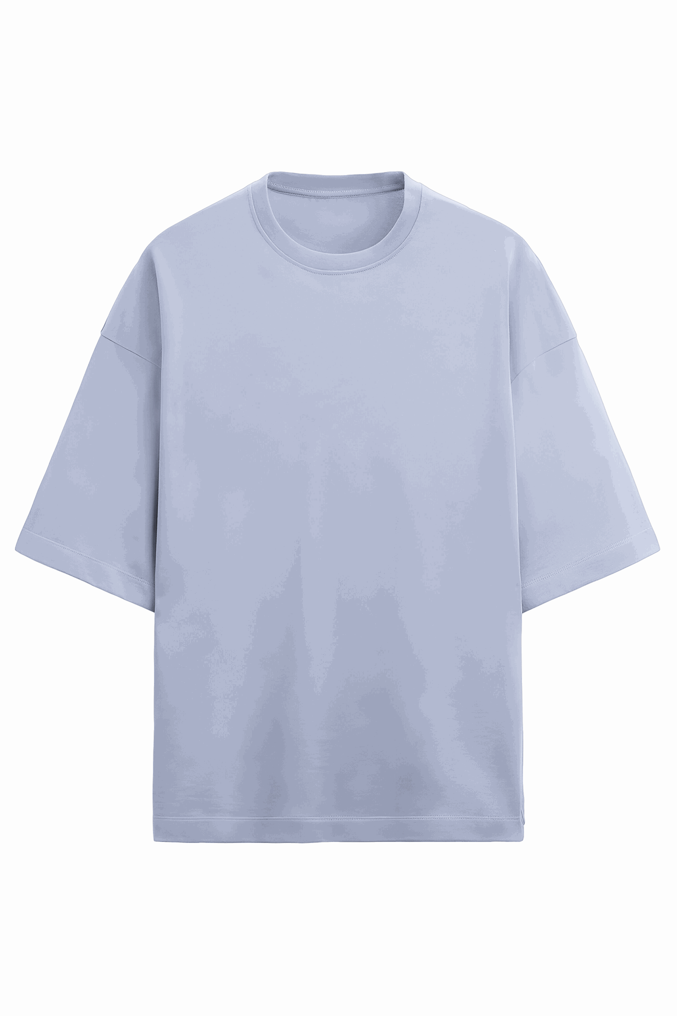 Relaxed fit T-shirt with a round neck and short sleeves - Lavender