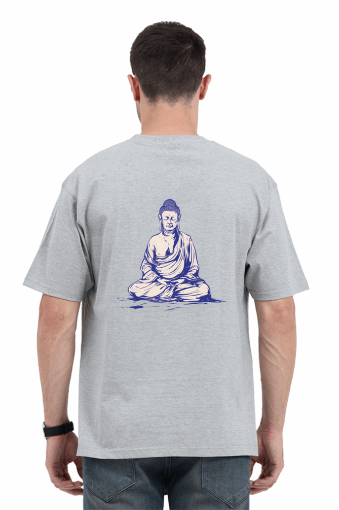 Loose Fit - Half Sleeve - Premium design Unisex cotton T-shirt - Meditative Monk