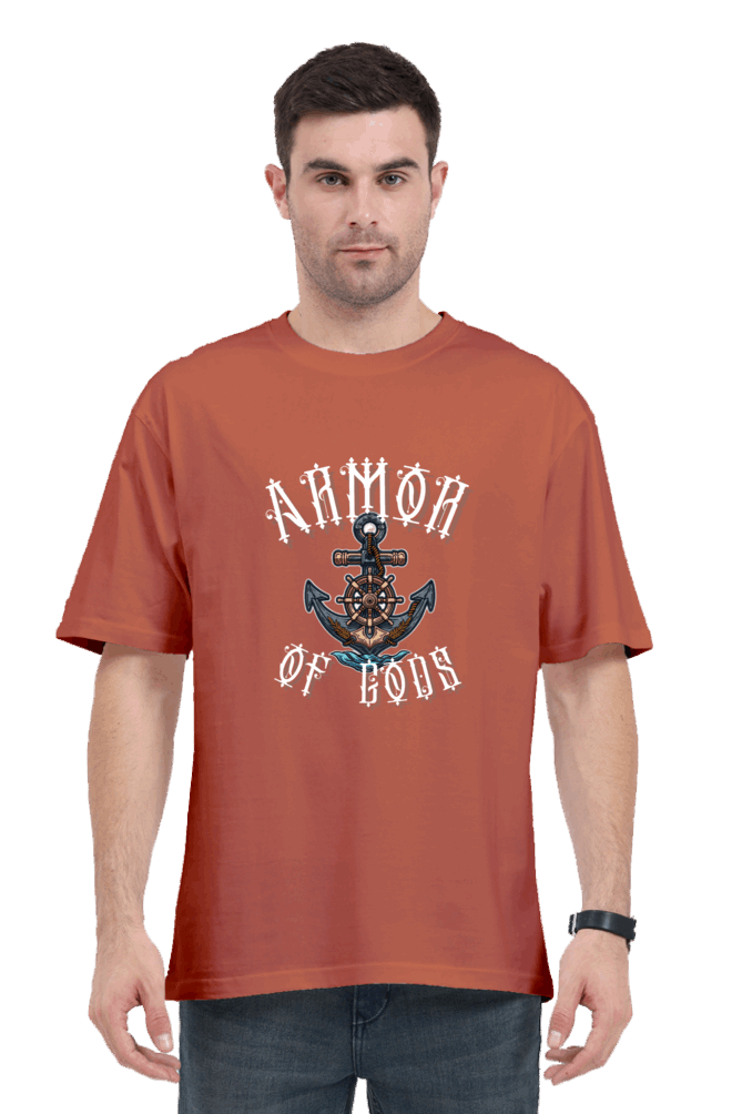 Unisex Oversize classic Cotton Tshirt - Captain Anchor - Armor of Gods