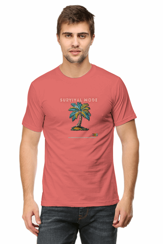 SURVIVAL MODE : Premium Minimalist Unisex cotton T-shirt - Art for your wardrobe