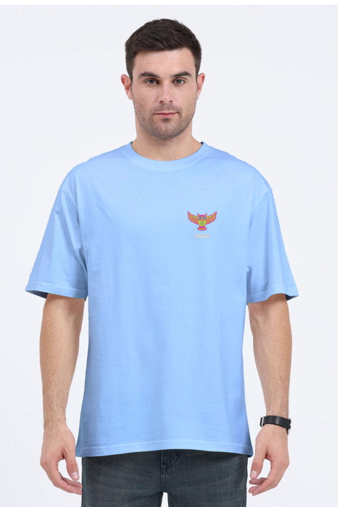 Loose Fit - Half Sleeve - Premium design Unisex cotton T-shirt - rebel baby Blue