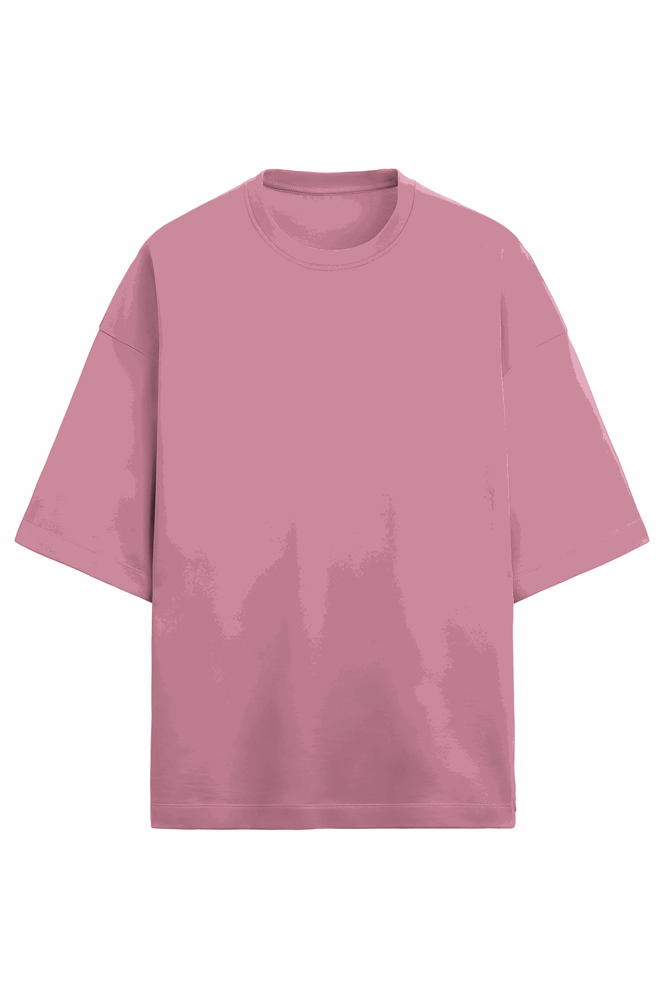 Relaxed fit T-shirt with a round neck and short sleeves - Flamingo