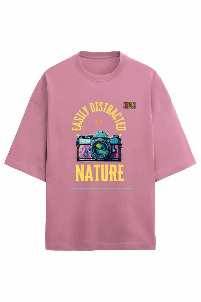 Terry Cotton - Oversize drop shoulder - Unisex Premium fit - CAMERA - EXPLORE NATURE