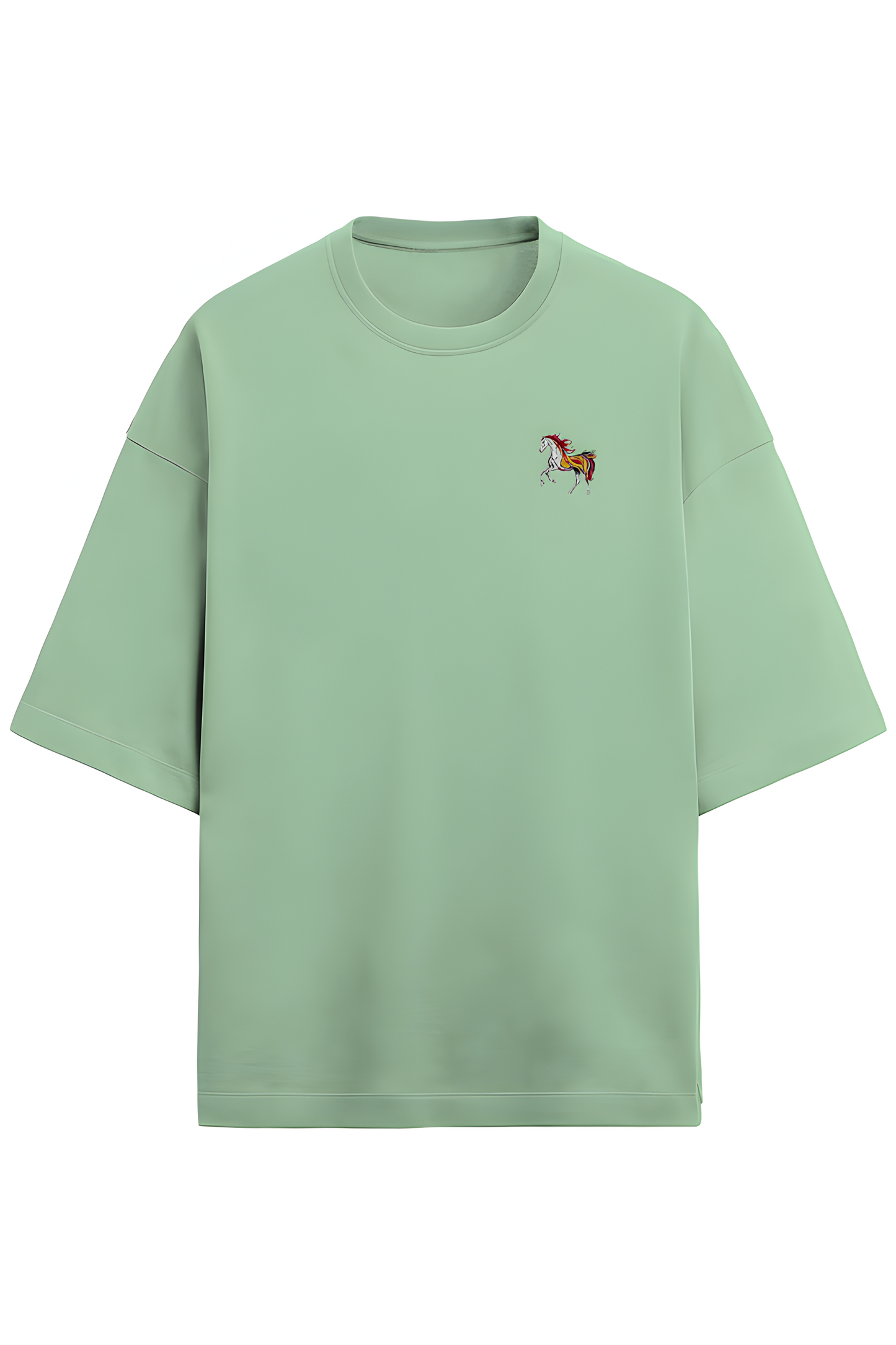 RESILIENCE - Relaxed fit T-shirt with a round neck and short sleeves - MINT - Unisex Premium fit - TERRY COTTON